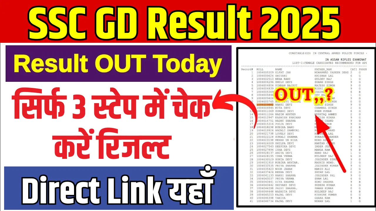 SSC GD Result 2025: कब आएगा रिजल्ट, कैसे करें चेक? जानें सभी बातें!