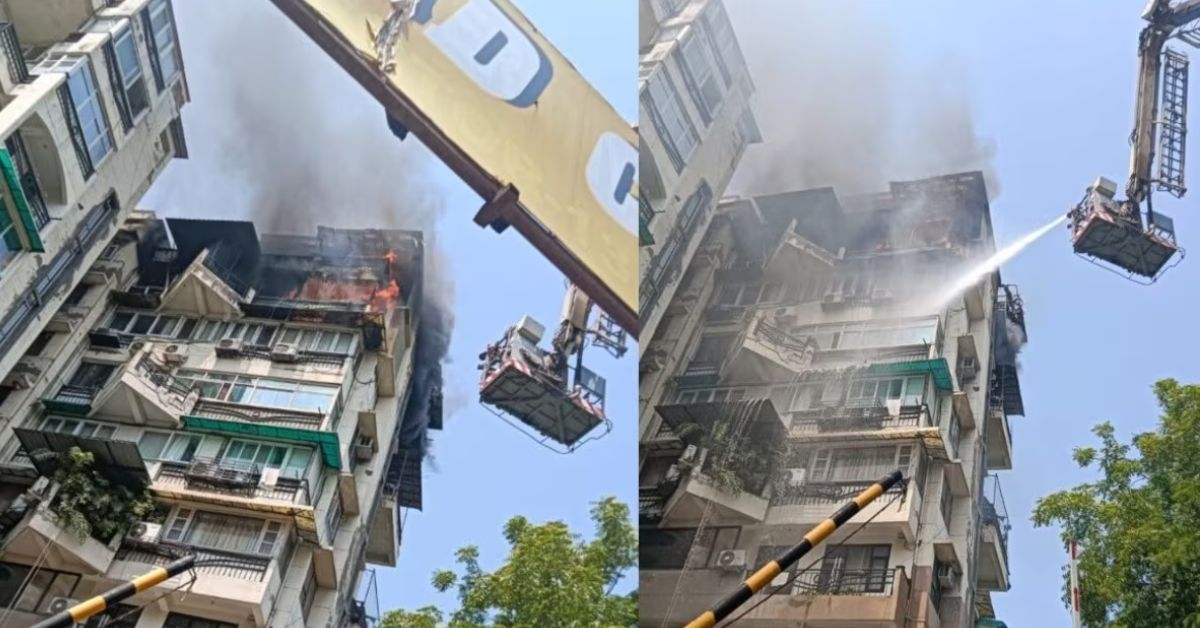दिल्ली में बहुमंजिला अपार्टमेंट में आग, परिवार के तीन सदस्य कूदकर मरे